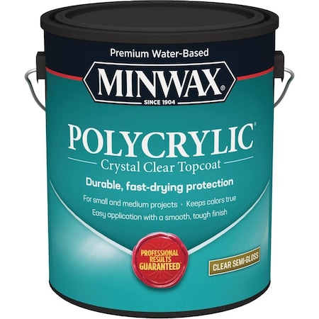 Minwax Polycrylic 1 Gal. Semi-Gloss Water Based Protective Finish 14444000